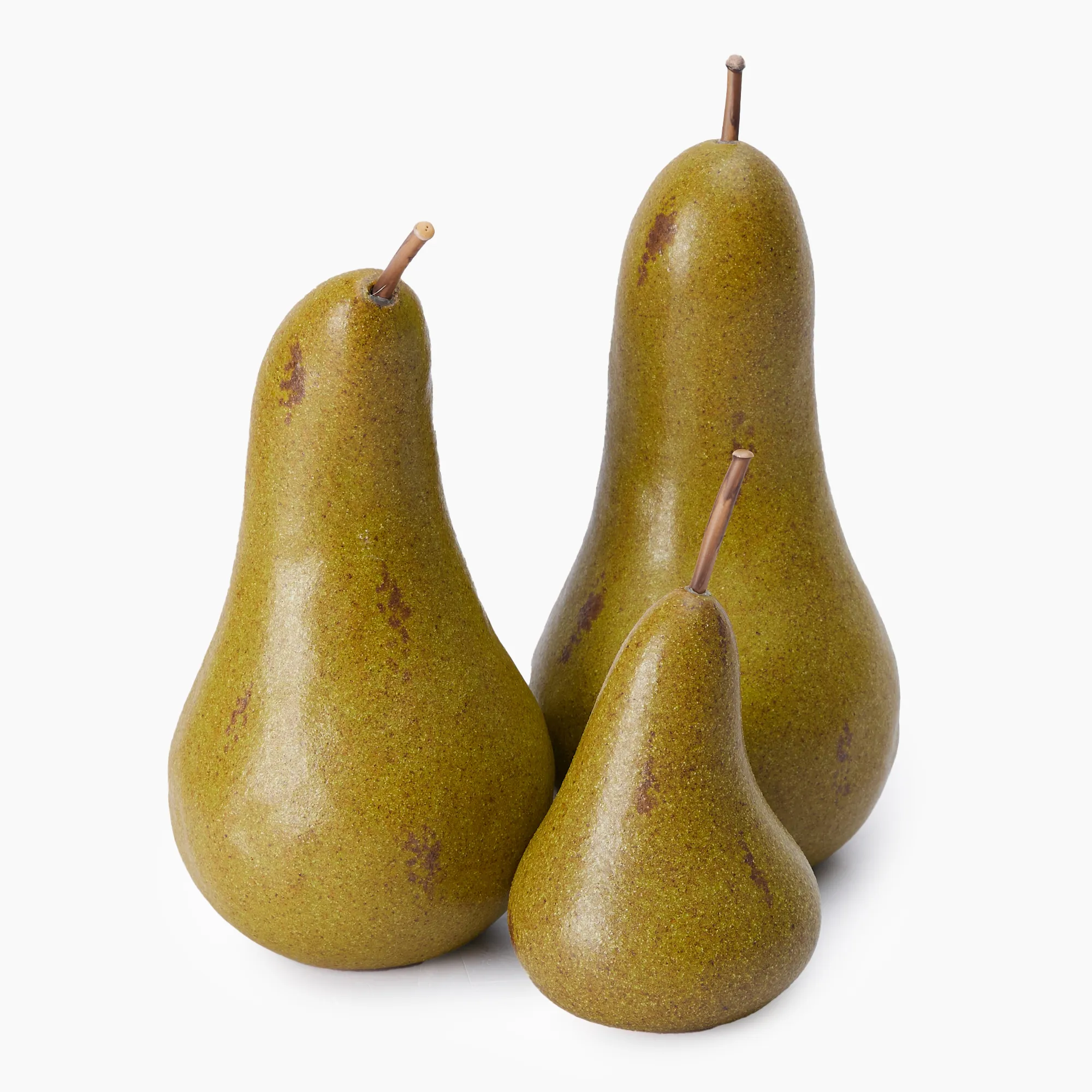 Thread Office Ceramic Green Pears, Set of 3