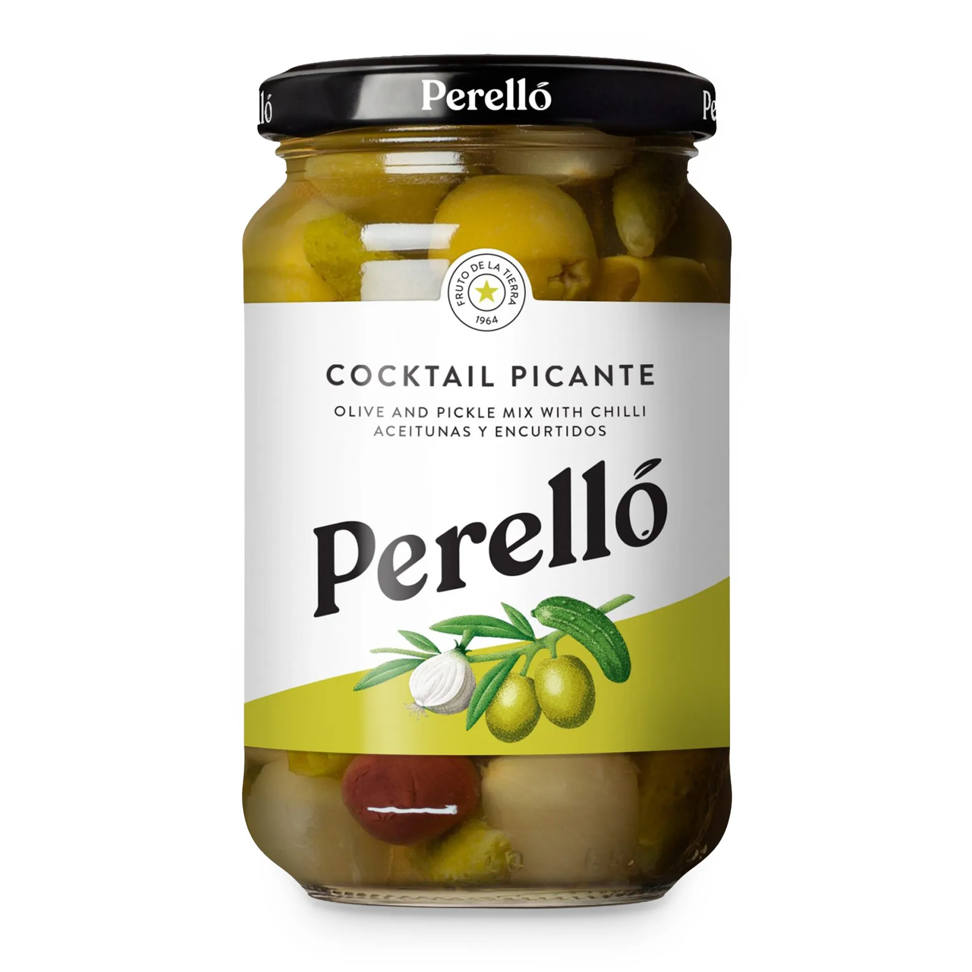Perello Cocktail Olive & Pickle Mix with Chilli, 160g