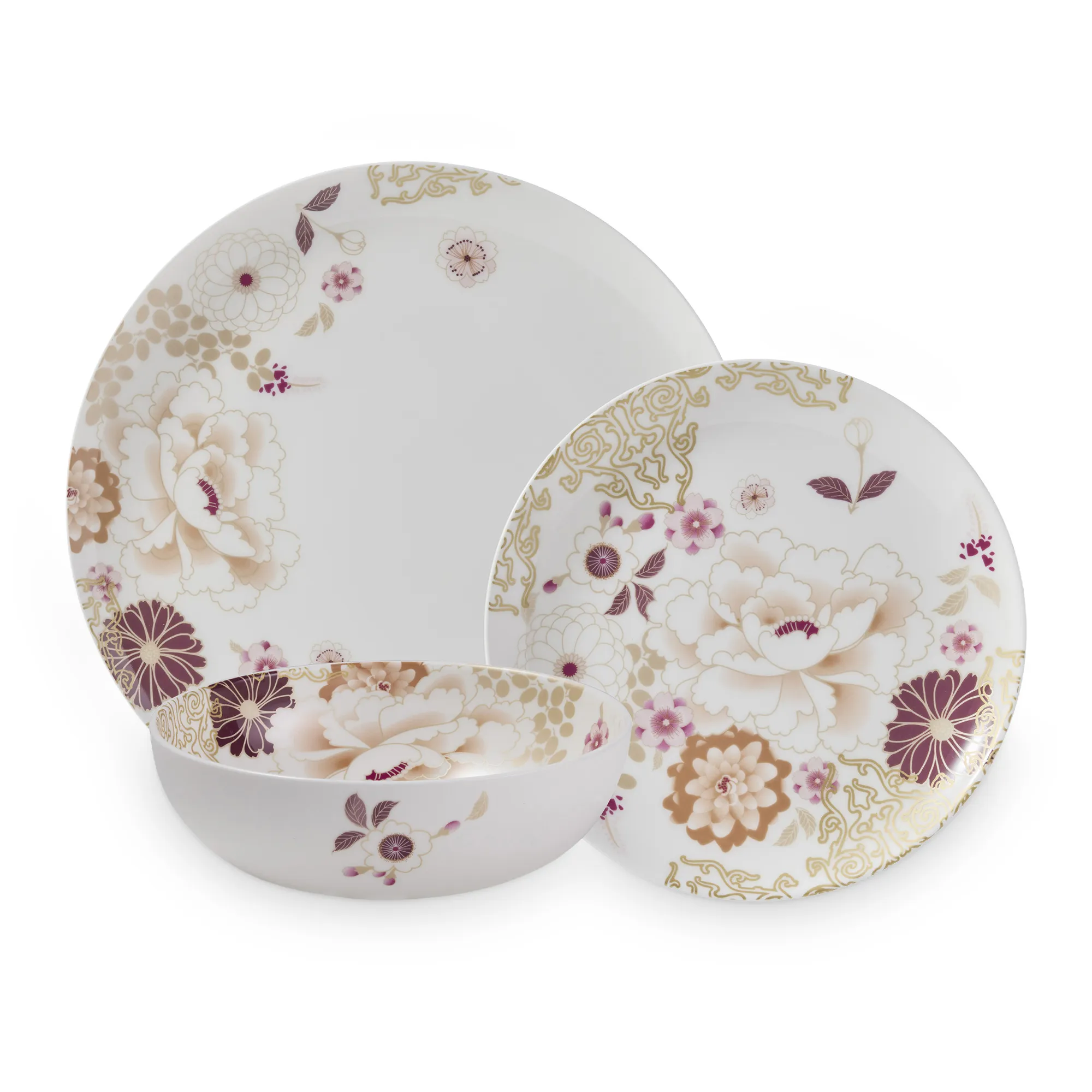 Maxwell & Williams Kimono White Dinnerware Set, 12-Piece