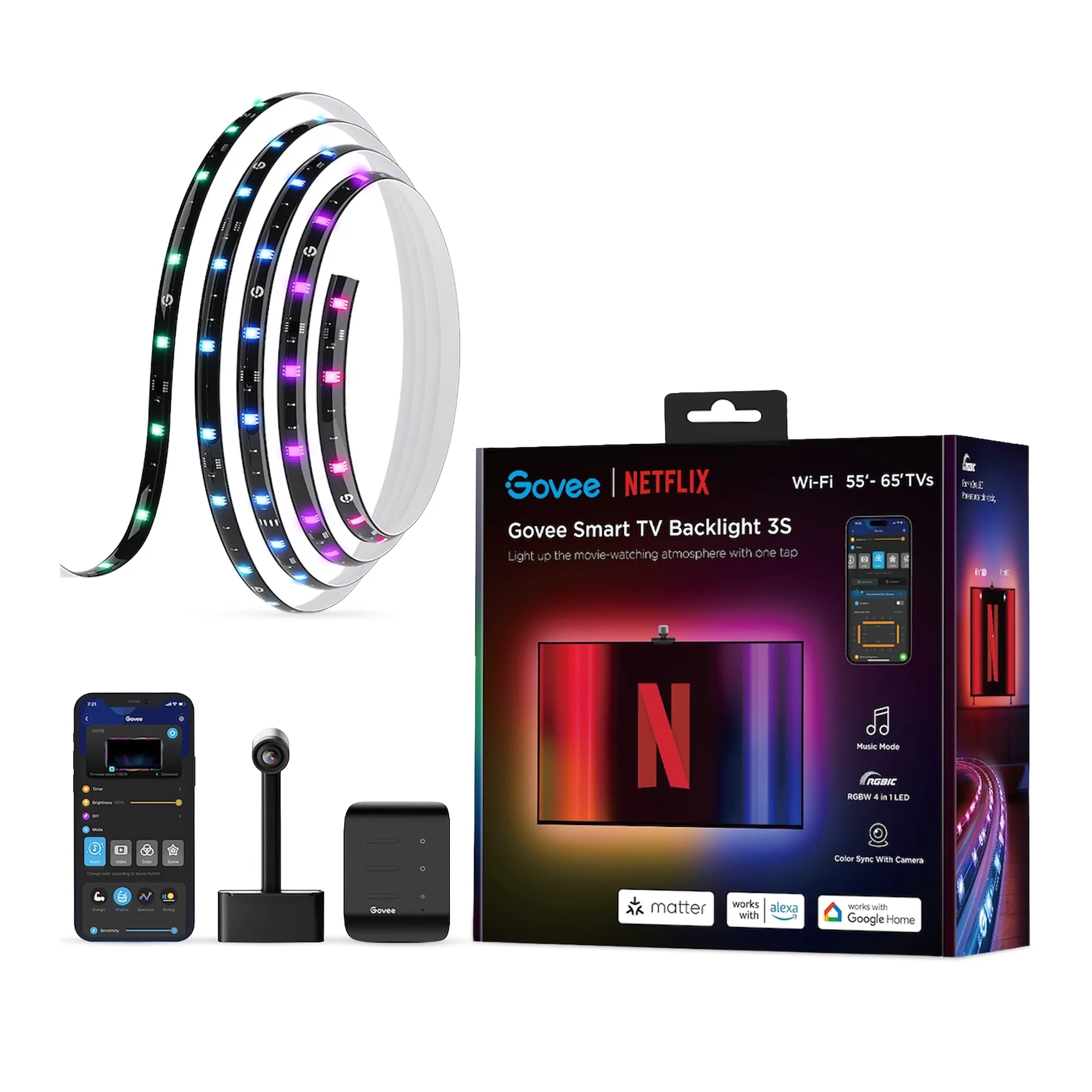 Govee Netflix Version TV Backlight 3S for 55-65 inch TV