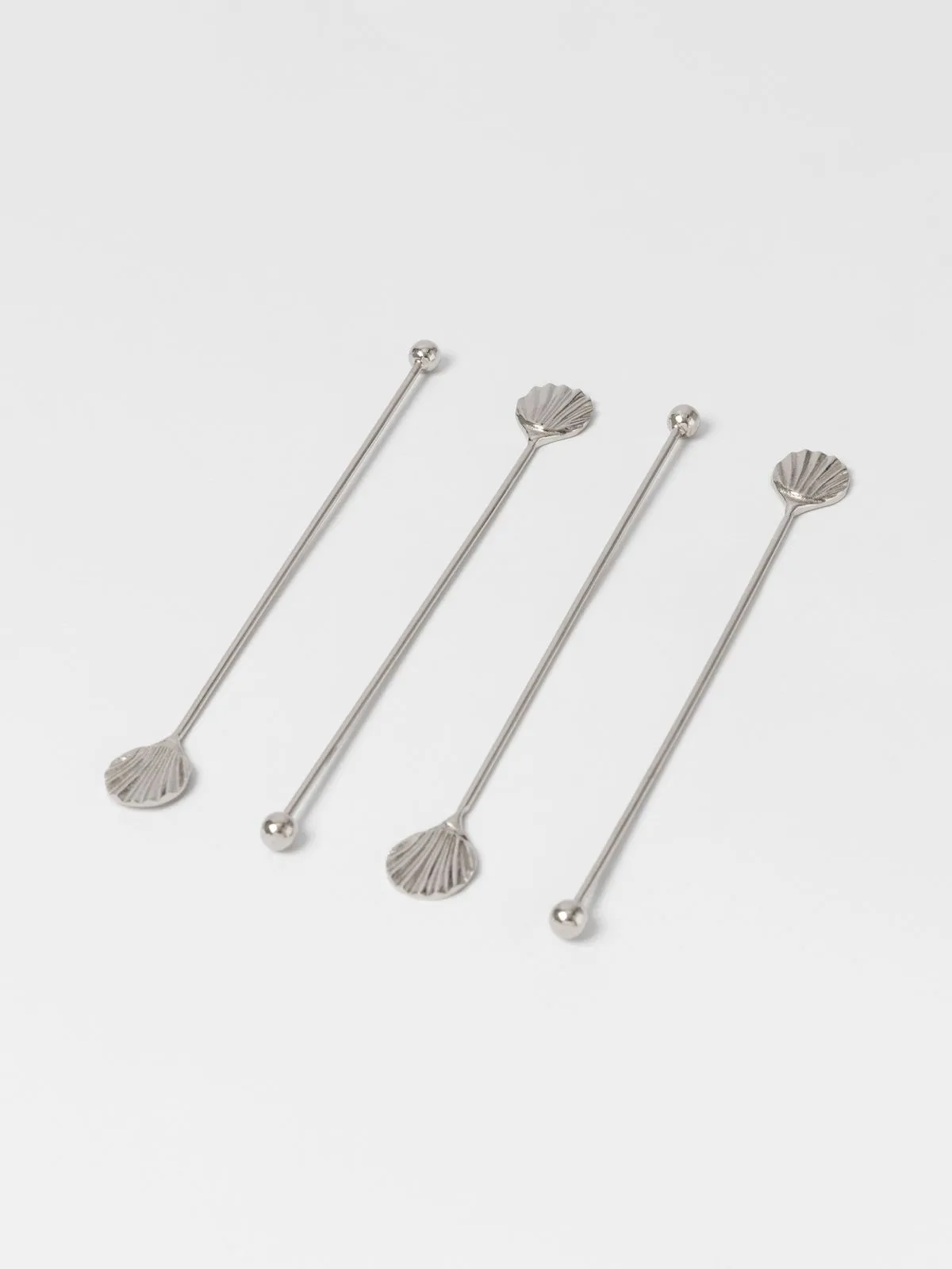AH Silver Shell Cocktail Stirrer Set of 4
