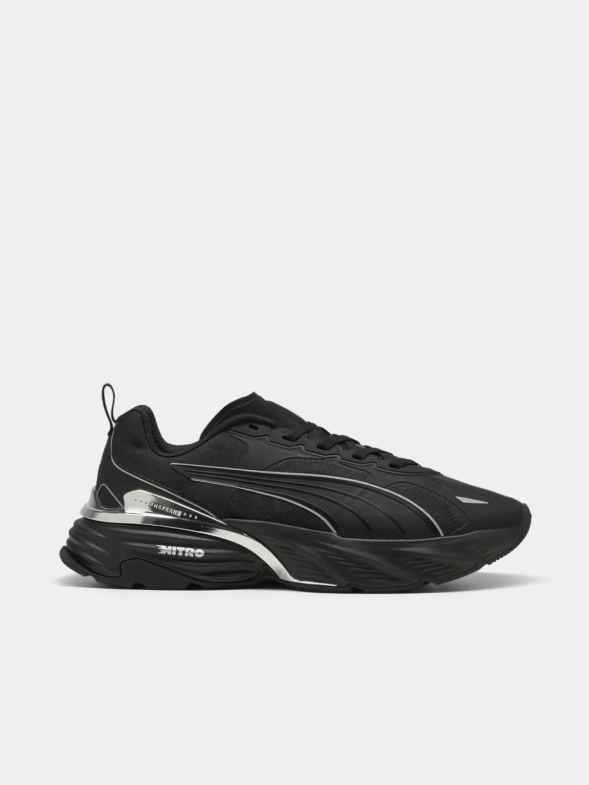 Puma Men's Fade Nitro V2 Black/Silver Sneaker