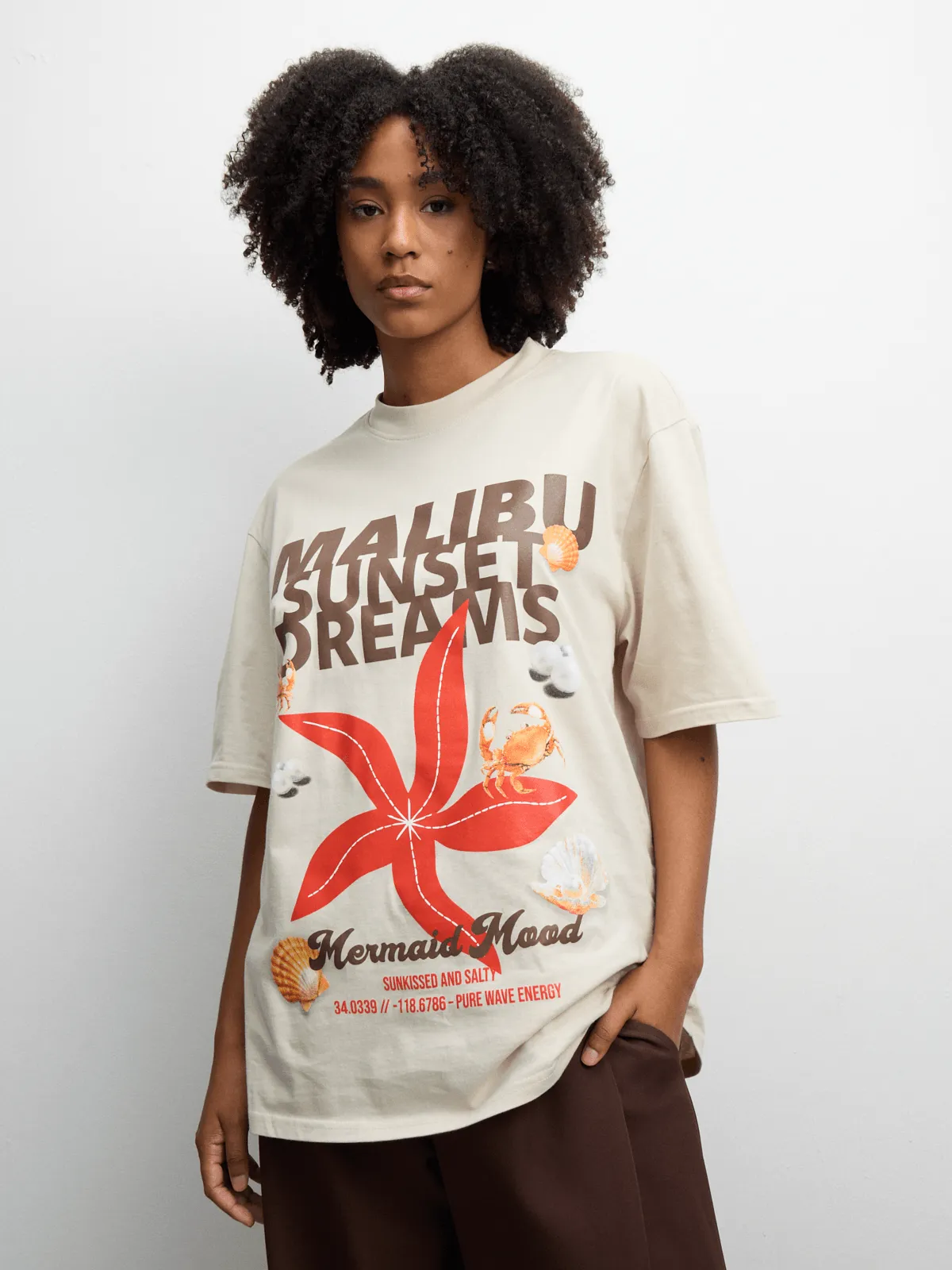 The FIX Women's Stone Malibu Dreams Graphic Top - Natural S