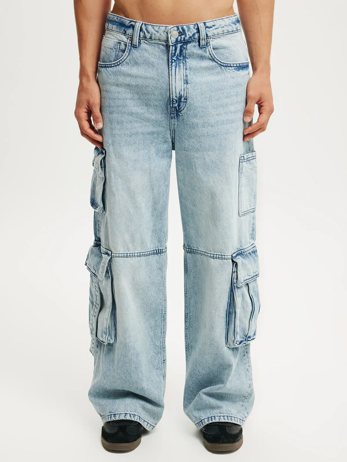 Men's Cotton On Blue Super Baggy Jeans