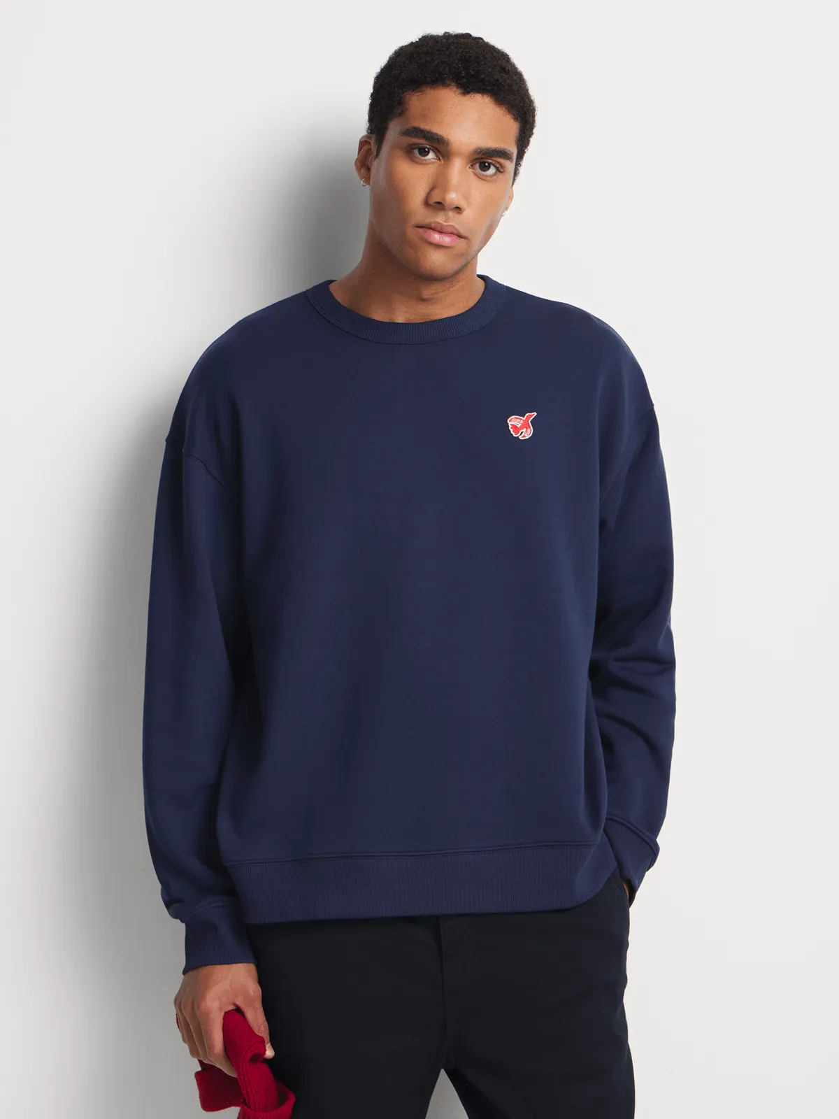 Men's Scotch & Soda Navy Core The Free Spirit Peace B Sweater