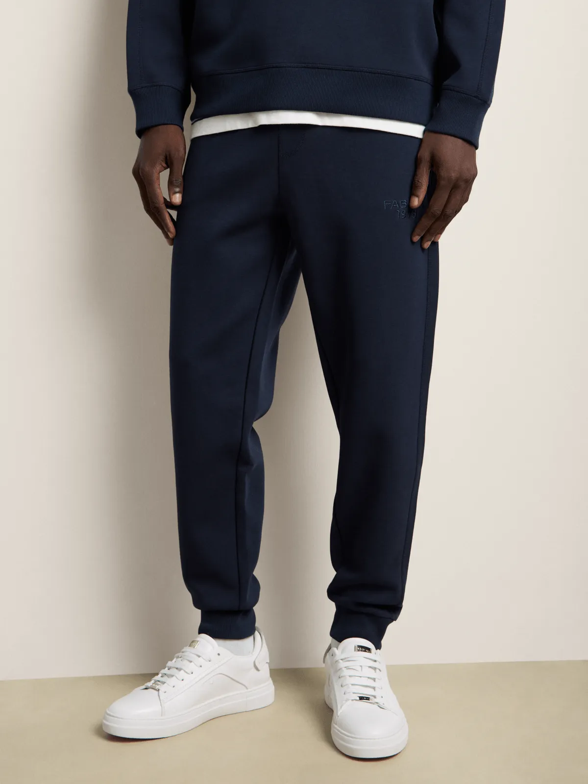 Fabiani Men's Navy Blue Co-Ord Sweatpants - Blue XL