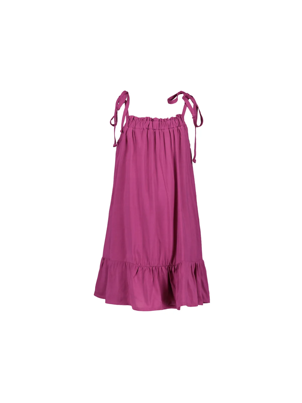 Younger Girl's Magenta Tiered Dress