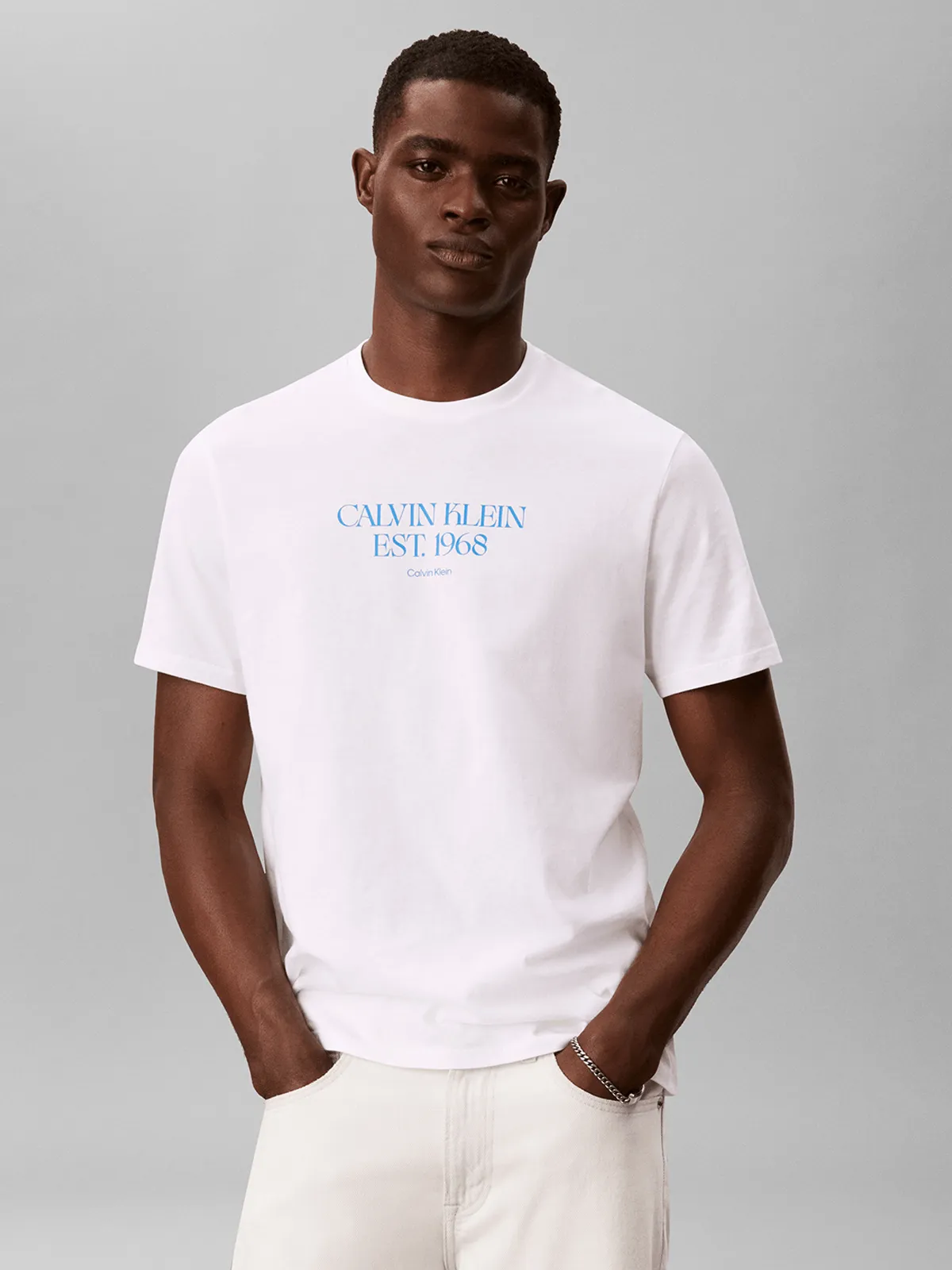Men's Calvin Klein Bright White Graphics T-Shirt