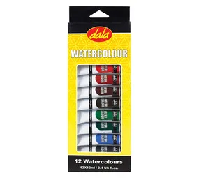 Dala Paint Kit 12 Water Colours Assorted 12 ml