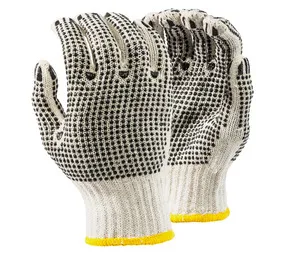 Evrigard Polka Dot Canvas Gloves White