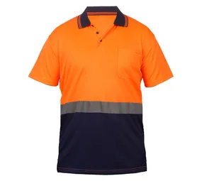 Beck Hi-Viz Golf Shirt Orange XL
