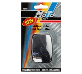 Motoquip MQ8325 2 x Adjustable Blindspot Mirrors - Black (27 x 50 x 70mm)