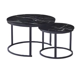 Everfurn 2 Piece Indus Nesting Coffee Table Black