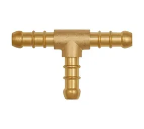Safegas T Connector Brass Yellow