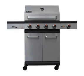 Alva Sierra 4 Burner BBQ with Side Burner 585 x 365 mm Gas