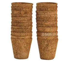 Flora Select 8cm Fibre Pots Round 24 Pack 77 x 85 x 210 mm