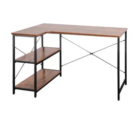 Everfurn Anthony Series L-Shaped Work Desk Forest Brown 1200 x 800 x 760 mm