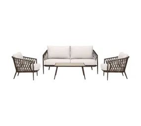 Schou 107563 Sofa Set Brown and Natural