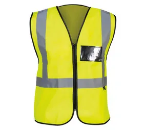 Vest Econo Poly Reflective Tape Lime and Silver Large