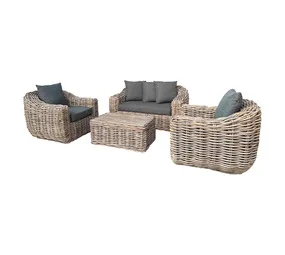 Design House Congo 4-Piece Patio Set | Wicker and Cushions