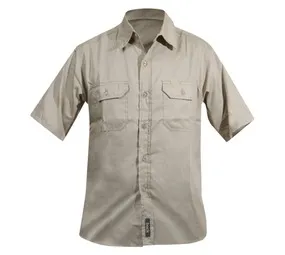 Beck Cotton Short Sleeve Shirt Stone XL