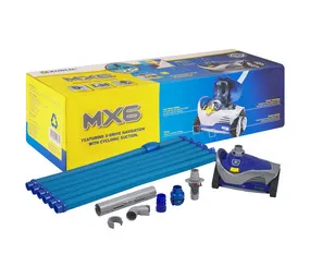 Zodiac Combi MX6 Automatic Pool Cleaner – Blue and Silver Cyclonic Suction X-Drive Navigation Energ…