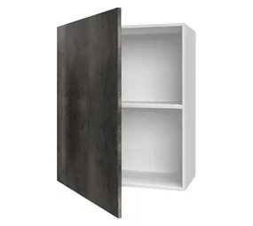 Home and Kitchen Wrapped Top Cabinet Unit Monument Oak 600 x 300 x 720 mm