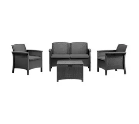 Econofurn Bica 4 Piece Venezia Patio Set Graphite