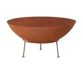 Storm Fire Pit Rust – 580 mm Steel Bowl with Stand, Outdoor Wood Burning Fire Pit