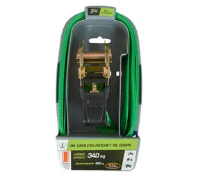 Smart Straps 340 kg Lashing Capacity Endless Pad Ratchet Tie Down Green 4000 mm