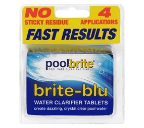 Poolbrite Brite-Blu Clarifier Tablets 240 g – Pool Treatment for Sparkling Clear Water and Filter E…