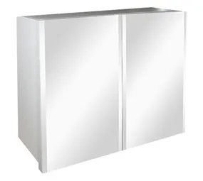 Denver Bathroom Double Mirror 2 Door Cabinet White 600 x 460 mm