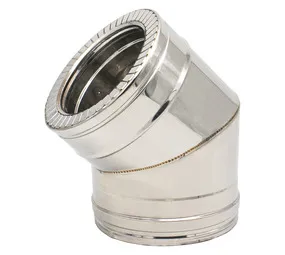 Econofire Double Skin 45 Degree Flue Bend 150 mm
