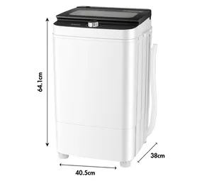 Bennet Read Single Tub Top Loader Washing Machine White and Black 7 KG