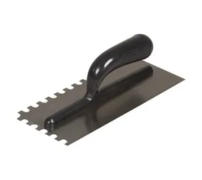 Trubuild Steel Blade Notched Trowel PVC Handle Black