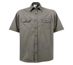 Beck Cotton Short Sleeve Shirt Olive XL