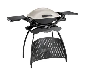 Weber 1 Burner Gas Braai with Stand Cream and White Q2000