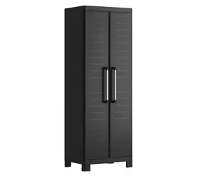 Keter Detroit Tall Cabinet Black 650 x 450 x 1820 mm