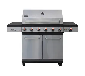 Alva Sierra 6 Burner BBQ with Side Burner 800 x 365 mm Gas