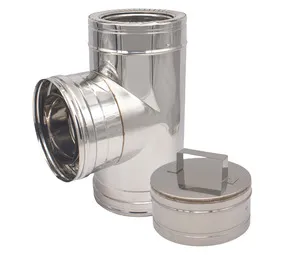 Econofire Double Skin T-Piece 130 mm