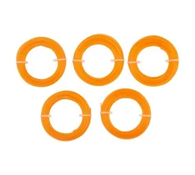 Ryobi Trimmer Line 2 mm x 8 m Orange – 5 Pack, Durable Replacement Line for Brush Cutters and Garde…