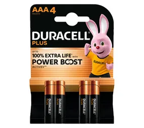 Duracell Plus Power Boost AAA Batteries 4 Pack