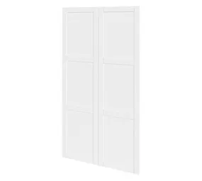 Home and Kitchen 900 mm Built-In Cupboard BIC Shaker Cupboard Doors (Set of 2) – White DIY Wardrobe…