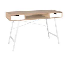 Everfurn Rain Series Office Desk Oak/White 1230 x 520 x 800 mm