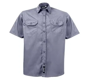 Beck Cotton Short Sleeve Shirt Grey XL