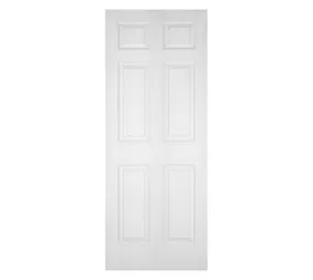 Swartland Kayo Tudor Single Timber Interior Door White Deep Moulded Colonist Design 813 x 2032 mm