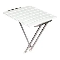 Wall-mounted Shower Chair. Folds Up Against The Wall