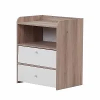 Budget Compactum With 2 Drawers White & Sahara