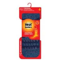 Heat Holders Socks Men Slipper Navy Stripe
