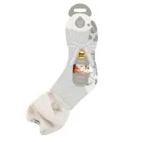 Heat Holders Socks Scrunchie Cream And Silver
